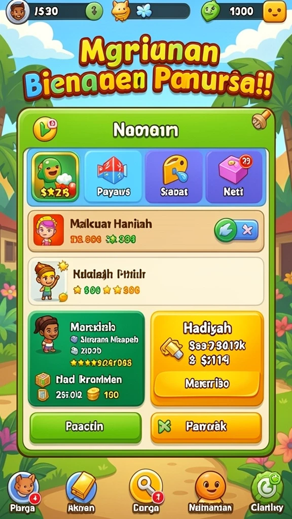 Level yang penuh warna dan tantangan menarik.
