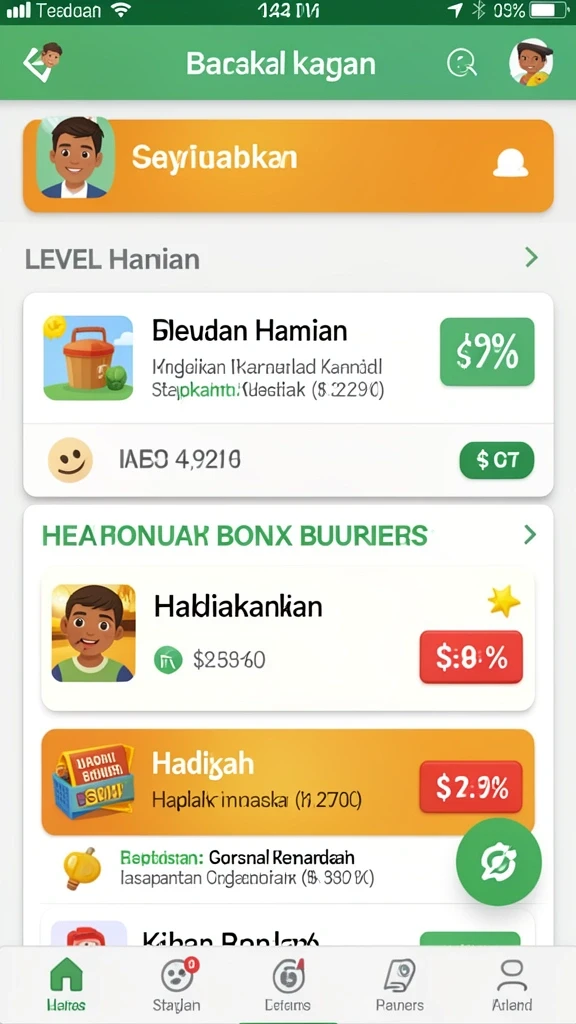 Pengaturan level yang bervariasi dan penuh warna.