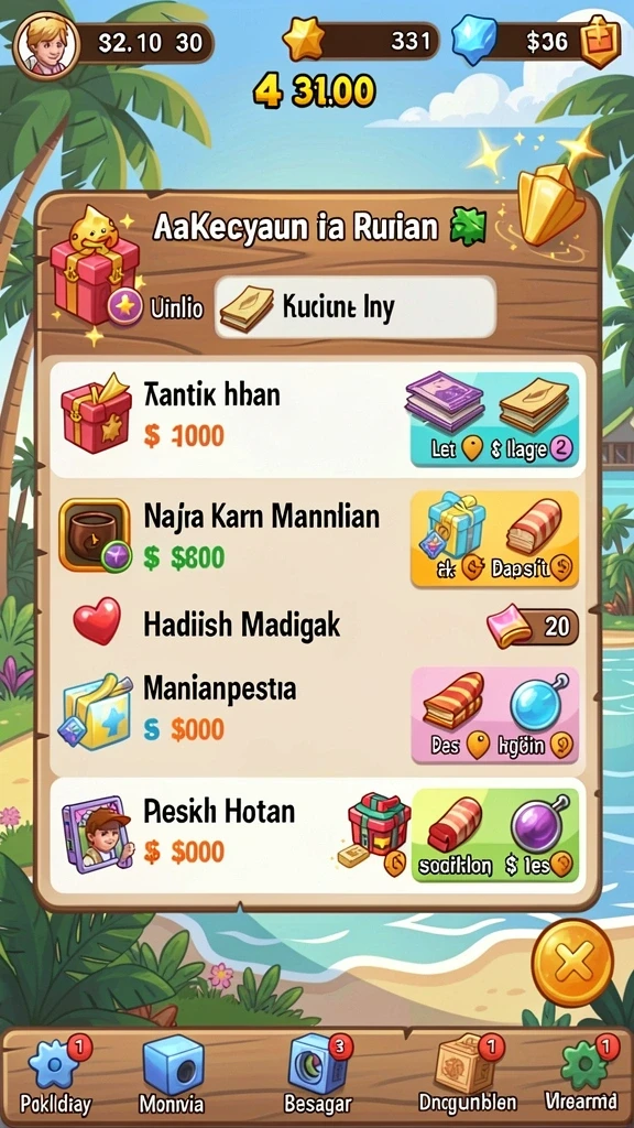 Berbagai permainan seru untuk dimainkan bersama teman.