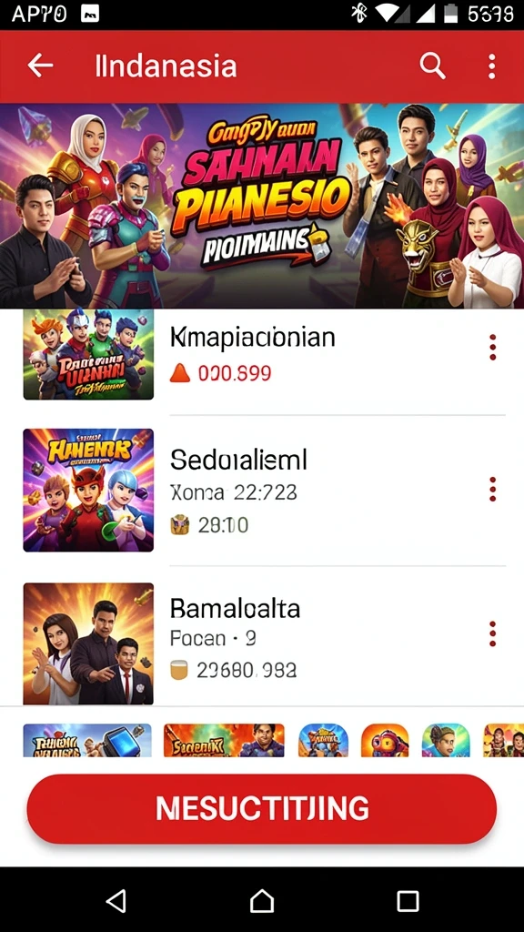 Screenshot menunjukkan tampilan antarmuka yang menarik dan sederhana.
