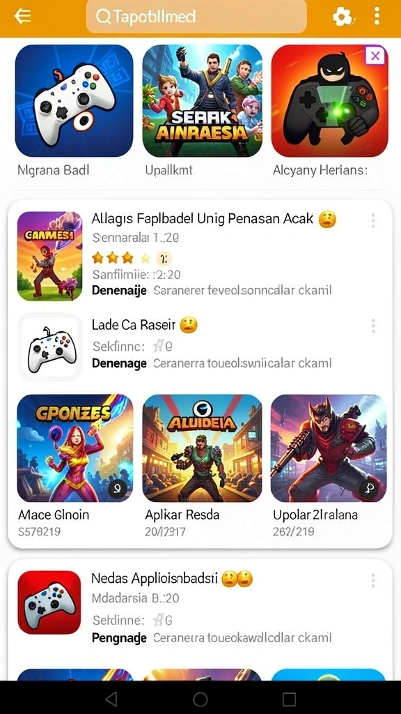 Tampilan level yang penuh warna dan penuh tantangan.