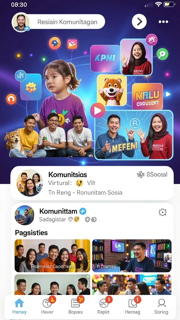 Karakter lucu siap membantu memasak.