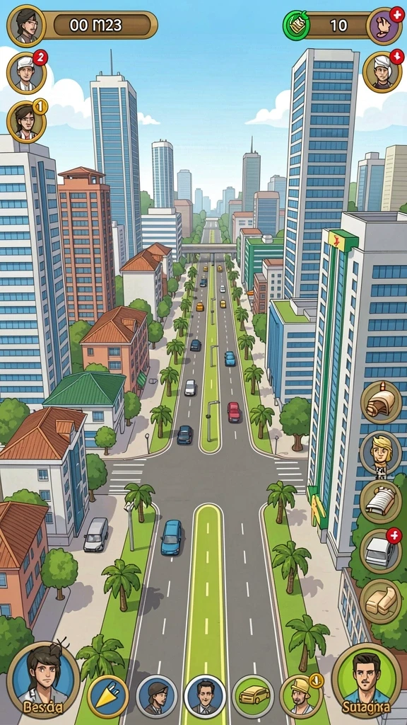Gambar level yang penuh warna dan tantangan.