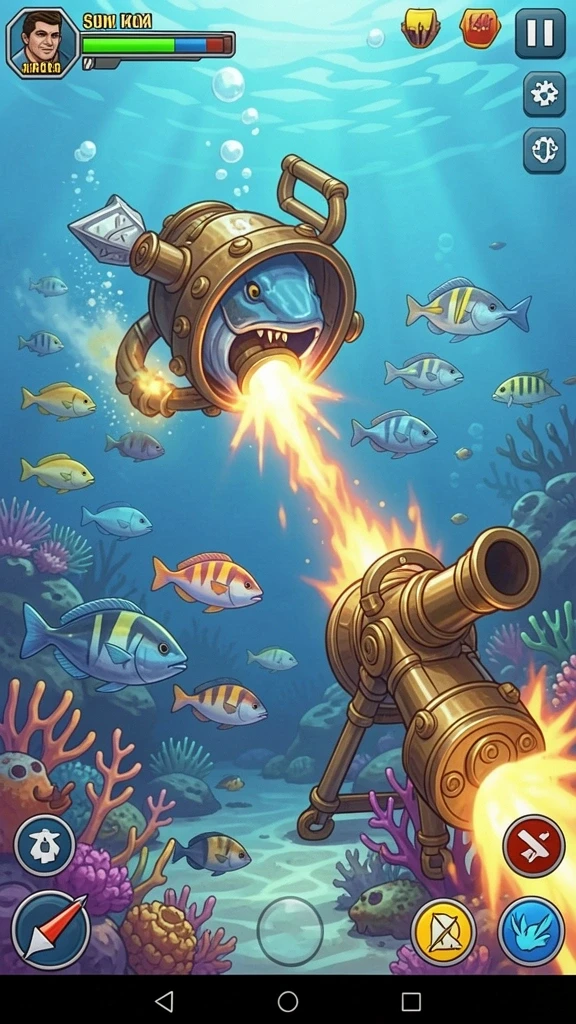 Screenshot menunjukkan momen menegangkan saat memecahkan puzzle bawah laut.