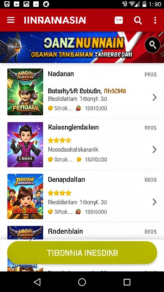 Level permainan yang menantang dan bervariasi.
