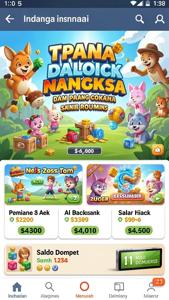 Screenshot menampilkan antarmuka utama VO777 yang menarik.