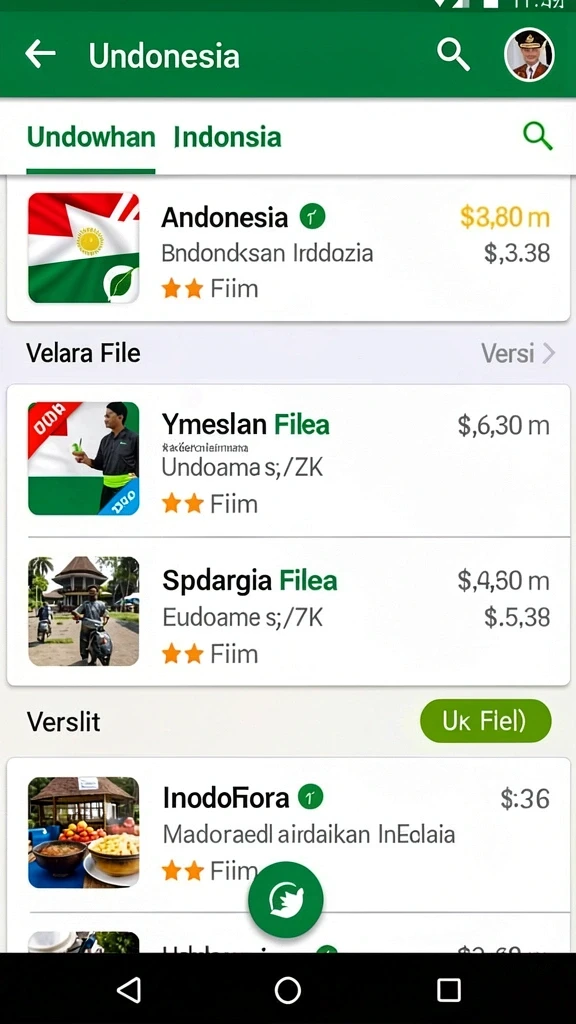 Berbagai jenis permainan kasino yang tersedia dalam aplikasi.